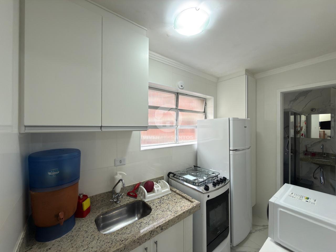 Apartamento Reformado e Mobiliado, 1 Dormitório e Vista para o Mar a 50 Metros da Praia no Embaré – Santos/SP em Embaré, Santos — foto 9