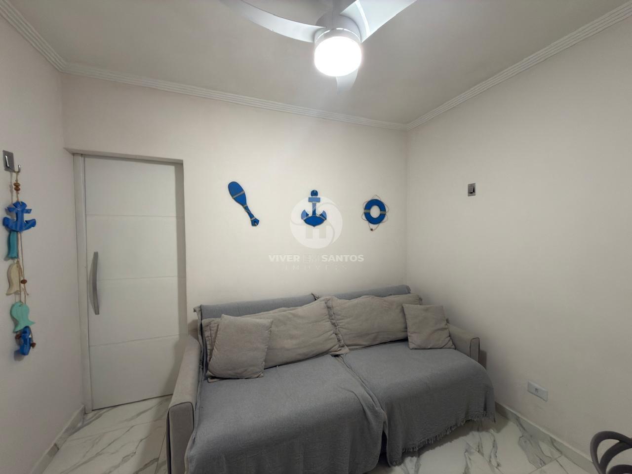 Apartamento Reformado e Mobiliado, 1 Dormitório e Vista para o Mar a 50 Metros da Praia no Embaré – Santos/SP em Embaré, Santos — foto 7