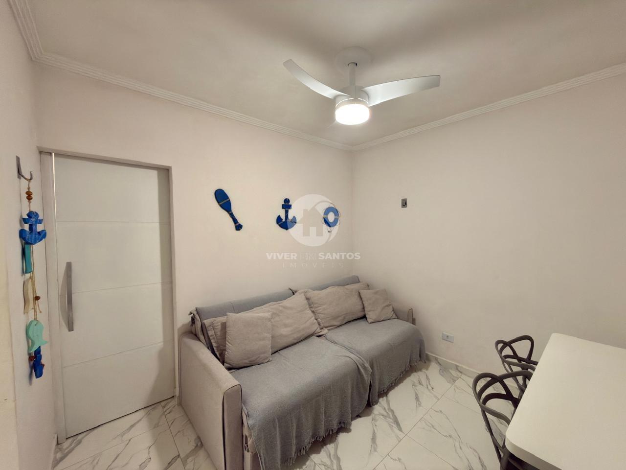 Apartamento Reformado e Mobiliado, 1 Dormitório e Vista para o Mar a 50 Metros da Praia no Embaré – Santos/SP em Embaré, Santos — foto 6