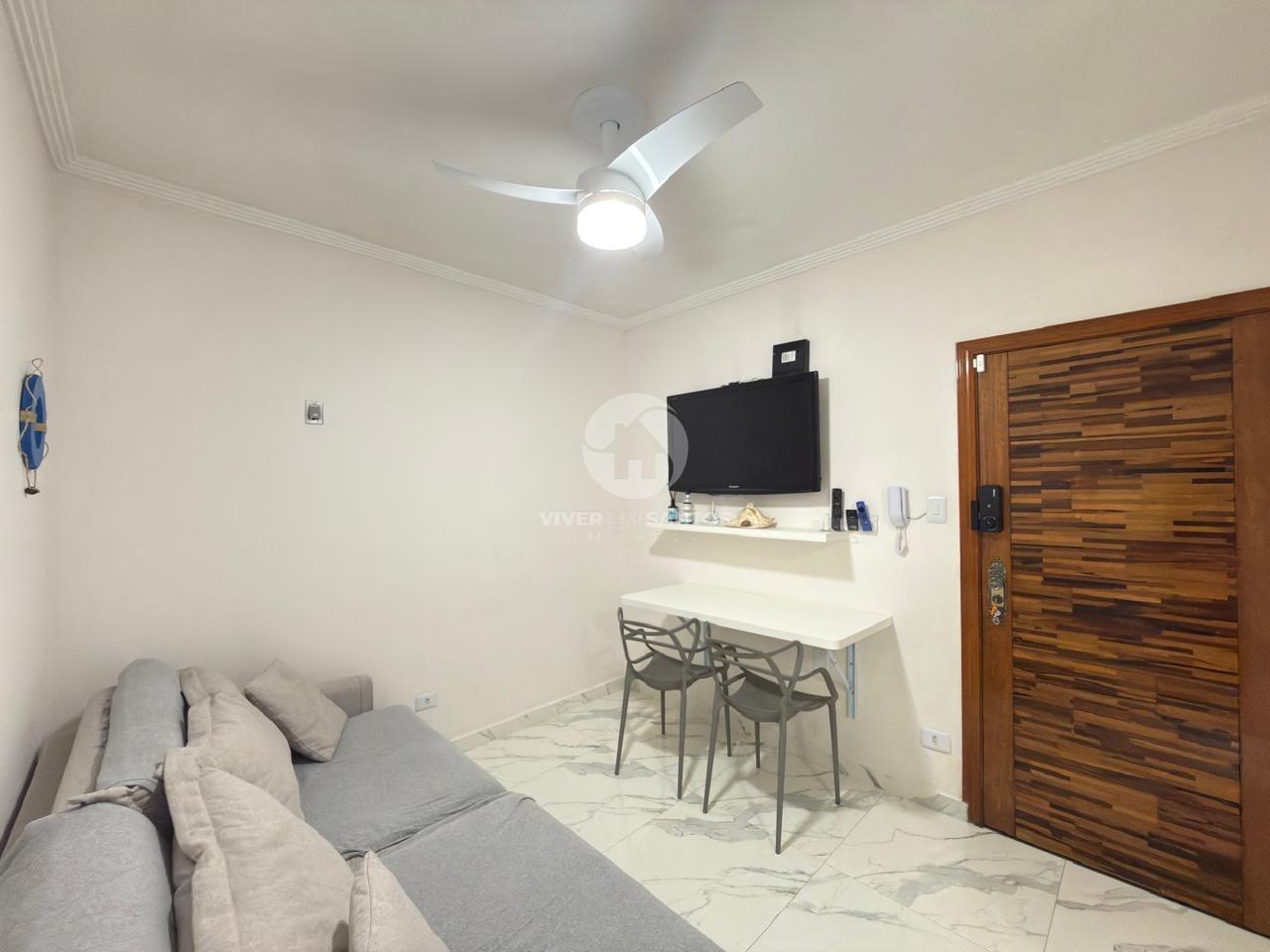 Apartamento Reformado e Mobiliado, 1 Dormitório e Vista para o Mar a 50 Metros da Praia no Embaré – Santos/SP em Embaré, Santos — foto 5