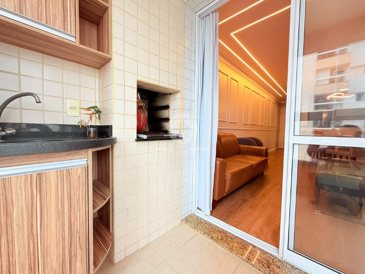 Apartamento Mobiliado 77 m², 3 Dormitórios, Suíte, Varanda Gourmet, 2 Vagas e Lazer Completo na Ponta da Praia – Santos/SP em Ponta da Praia, Santos — foto 7