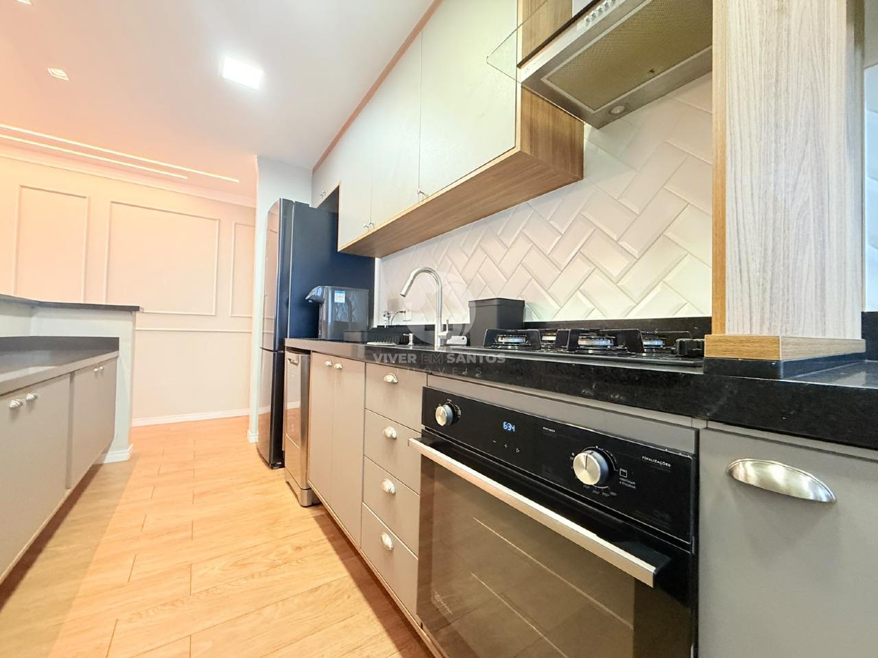 Apartamento Mobiliado 77 m², 3 Dormitórios, Suíte, Varanda Gourmet, 2 Vagas e Lazer Completo na Ponta da Praia – Santos/SP em Ponta da Praia, Santos — foto 13