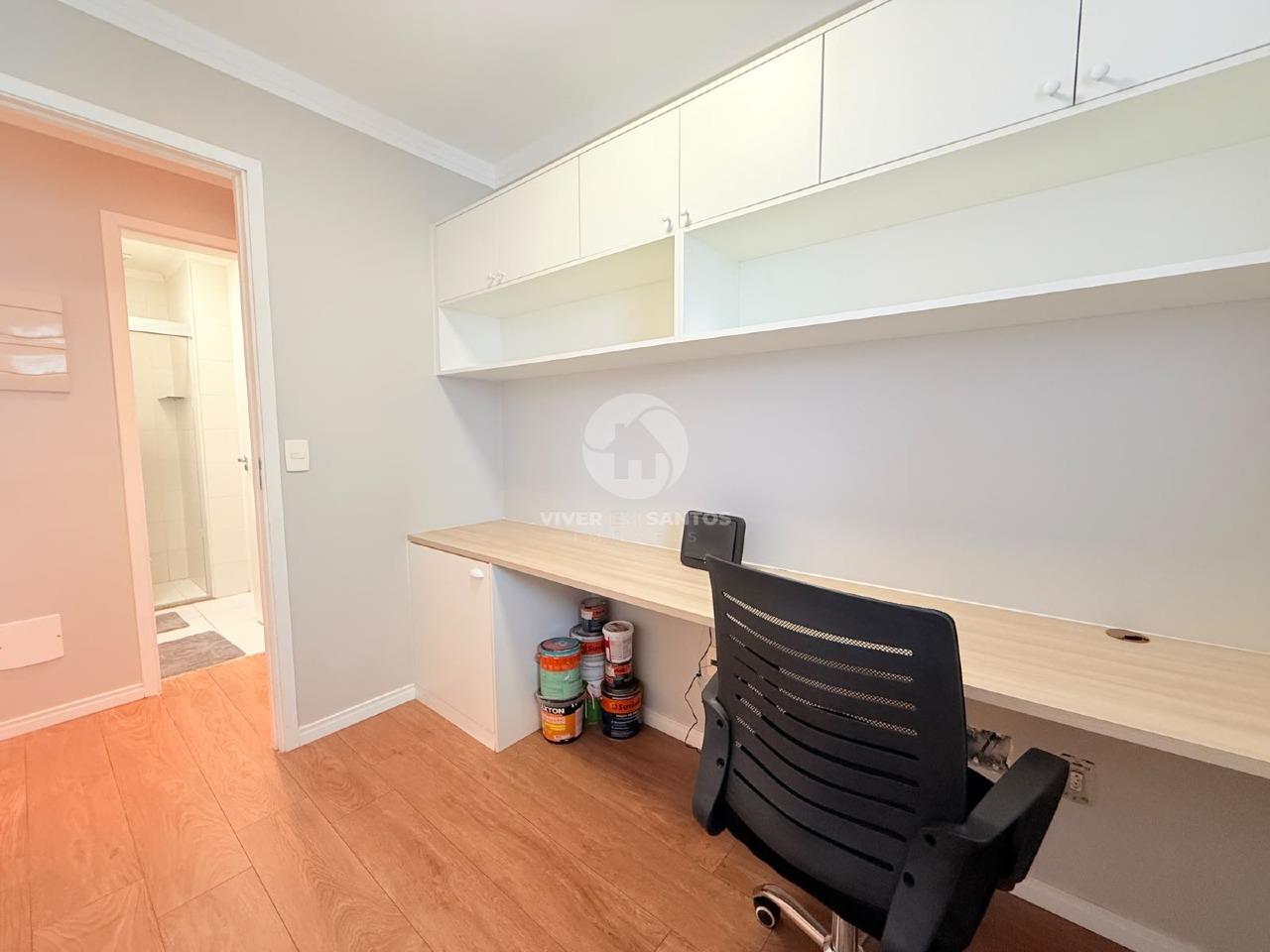 Apartamento Mobiliado 77 m², 3 Dormitórios, Suíte, Varanda Gourmet, 2 Vagas e Lazer Completo na Ponta da Praia – Santos/SP em Ponta da Praia, Santos — foto 22