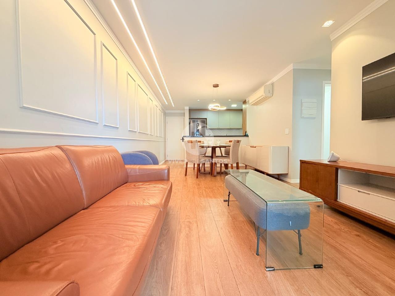 Apartamento Mobiliado 77 m², 3 Dormitórios, Suíte, Varanda Gourmet, 2 Vagas e Lazer Completo na Ponta da Praia – Santos/SP em Ponta da Praia, Santos — foto 6