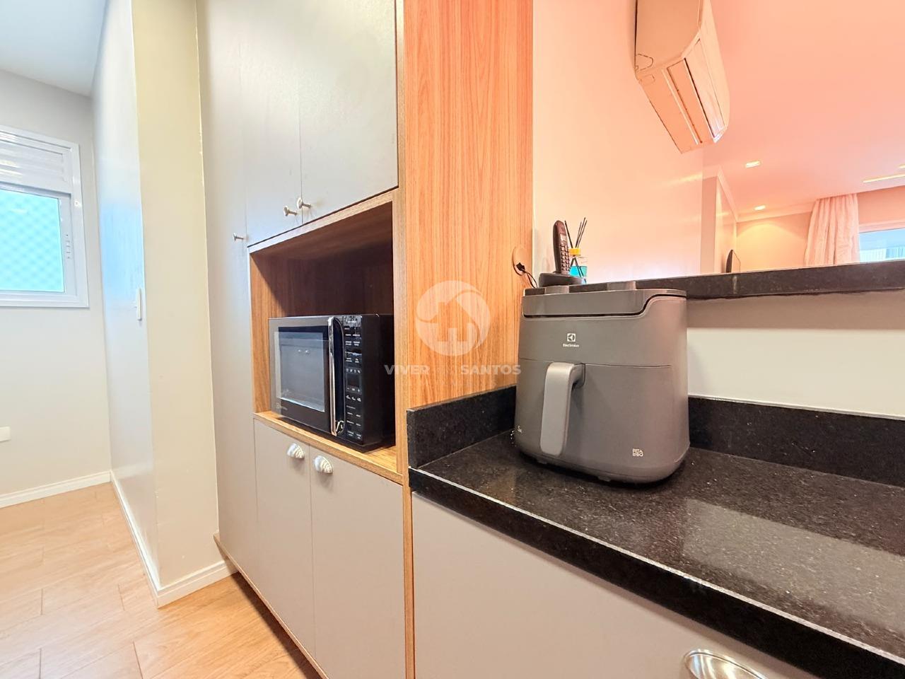 Apartamento Mobiliado 77 m², 3 Dormitórios, Suíte, Varanda Gourmet, 2 Vagas e Lazer Completo na Ponta da Praia – Santos/SP em Ponta da Praia, Santos — foto 14