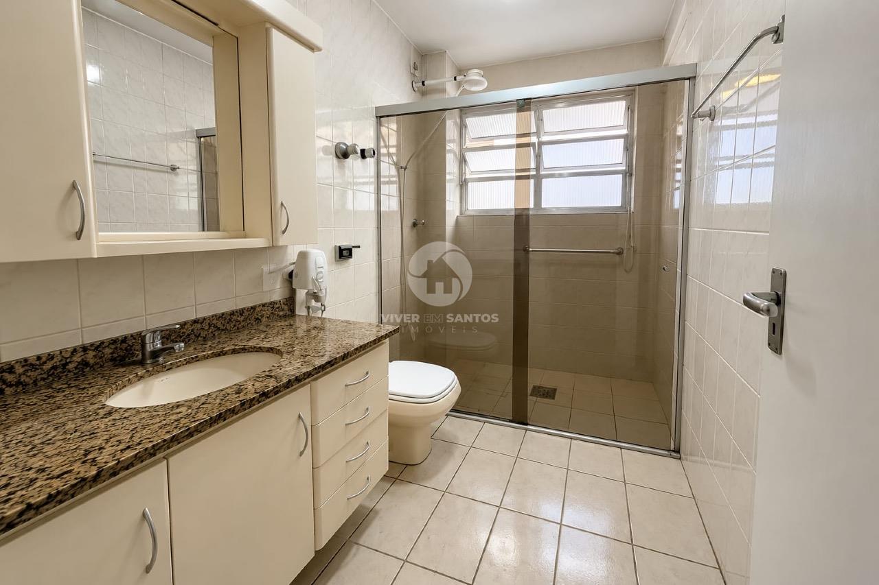 Apartamento 140 m², 3 Dormitórios, Suíte, Dependência Completa e 2 Vagas no Gonzaga – Santos/SP em Gonzaga, Santos — foto 4