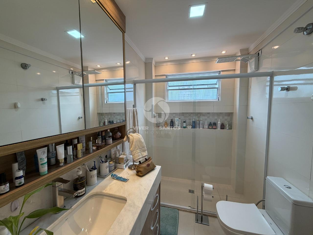 Apartamento Reformado 85 m², 2 Dormitórios, Vista Livre e Vaga Demarcada no Boqueirão – Santos/SP em Boqueirão, Santos — foto 10