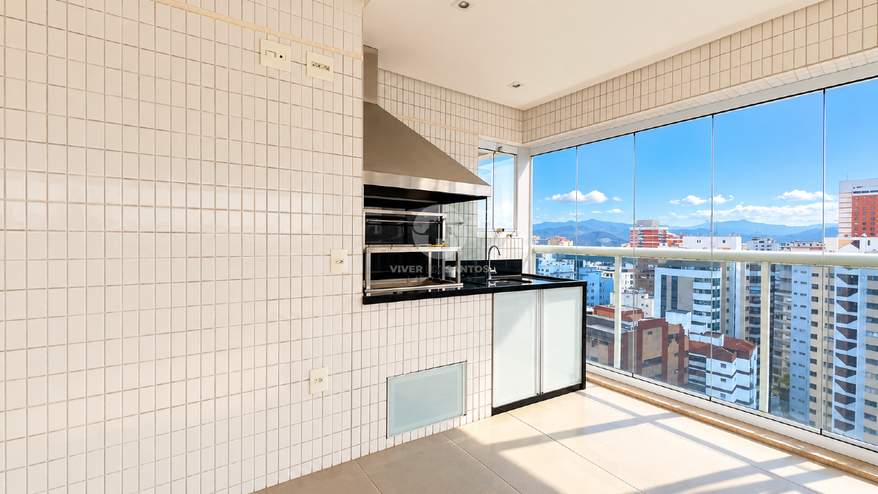 Apartamento Alto Padrão 184 m², 3 Suítes, Varanda com Churrasqueira, 3 Vagas e Lazer Completo na Vila Rica – Santos/SP em Boqueirão, Santos — foto 2