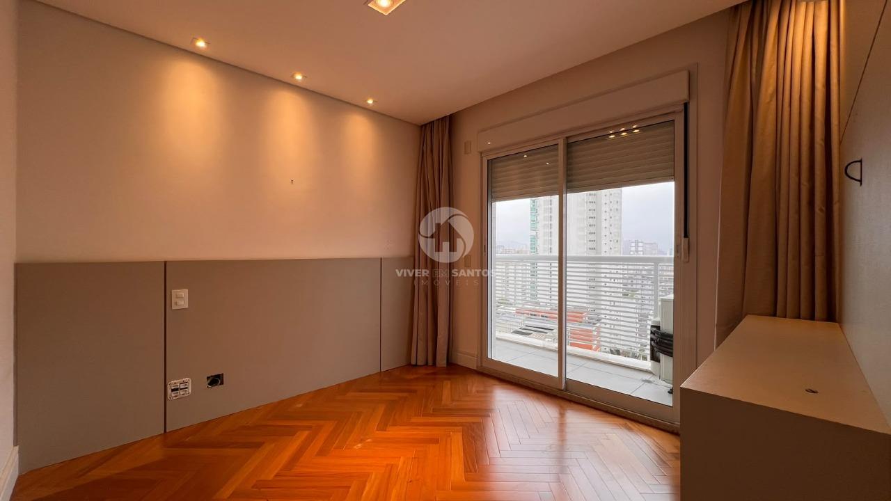 Apartamento Alto Padrão 184 m², 3 Suítes, Varanda com Churrasqueira, 3 Vagas e Lazer Completo na Vila Rica – Santos/SP em Boqueirão, Santos — foto 14