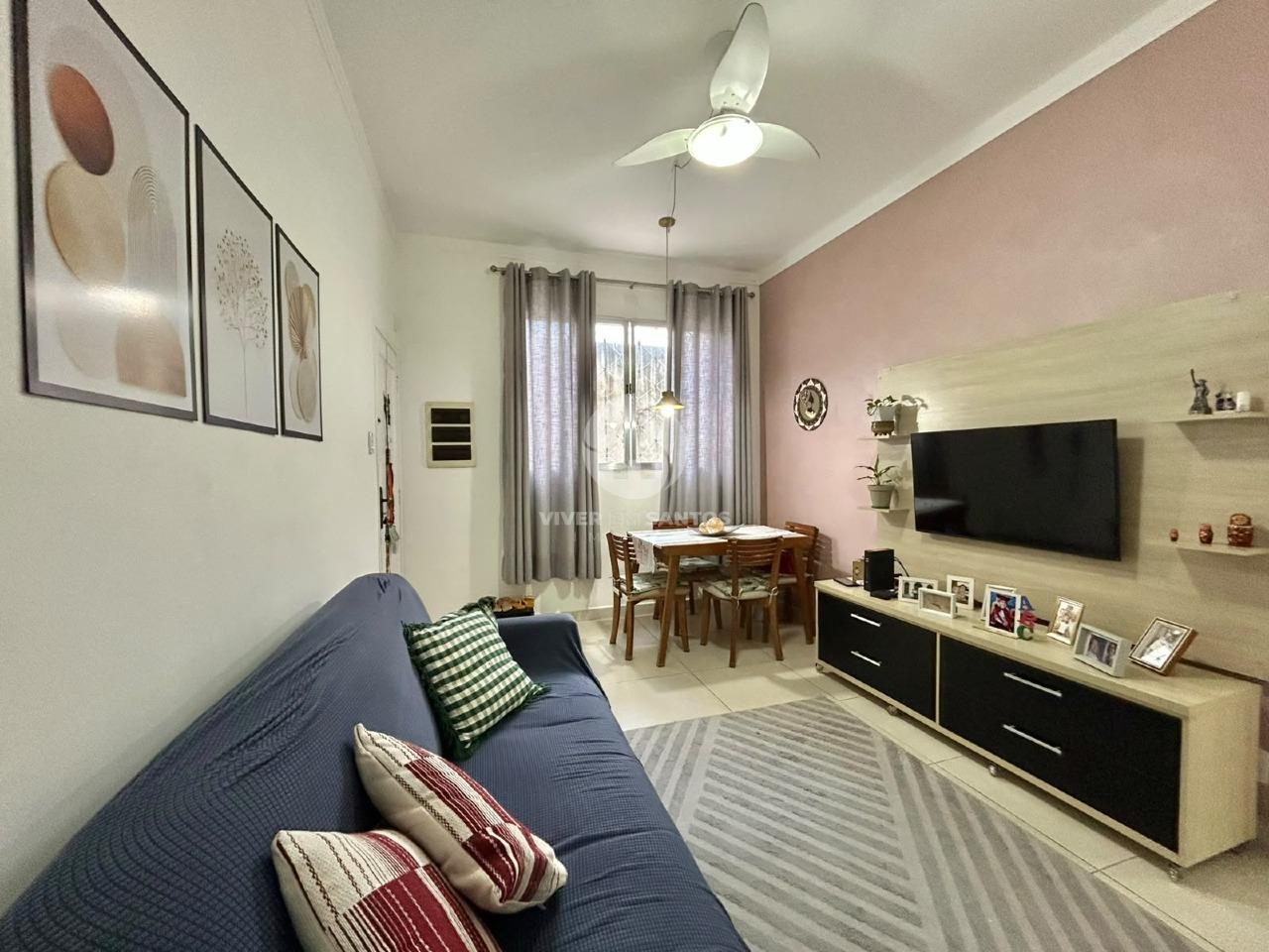 Apartamento Térreo Reformado, 2 Dormitórios e Garagem Coletiva na Encruzilhada – Santos/SP em Encruzilhada, Santos — foto 3