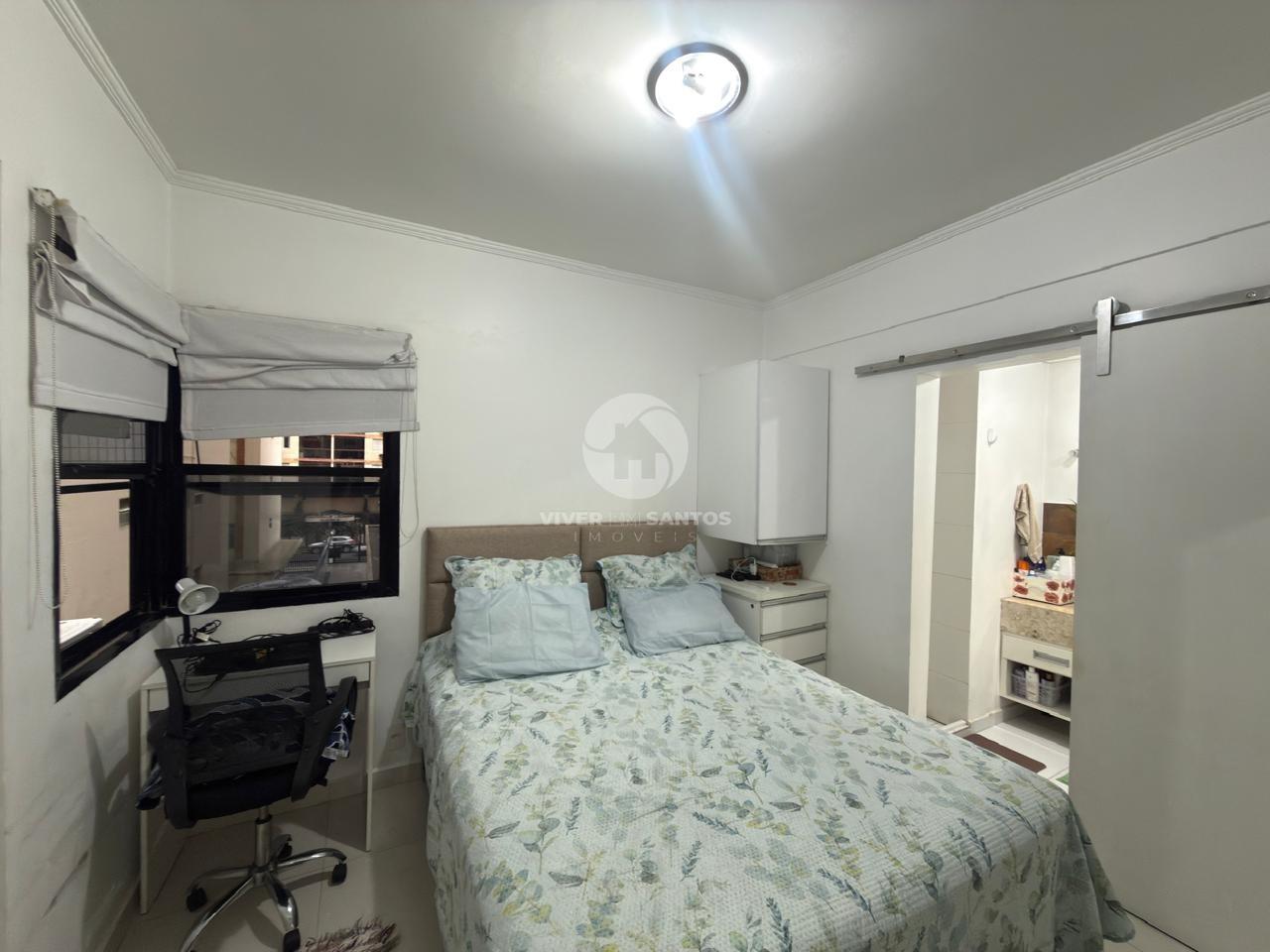 Apartamento Reformado, 3 Dormitórios, Suíte, Terraço e Garagem Próximo à Praia na Aparecida – Santos/SP em Aparecida, Santos — foto 13