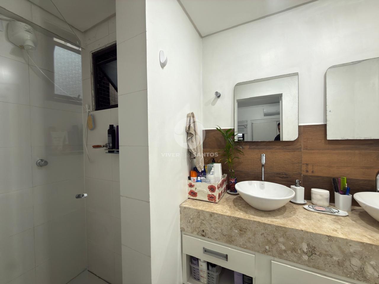 Apartamento Reformado, 3 Dormitórios, Suíte, Terraço e Garagem Próximo à Praia na Aparecida – Santos/SP em Aparecida, Santos — foto 14
