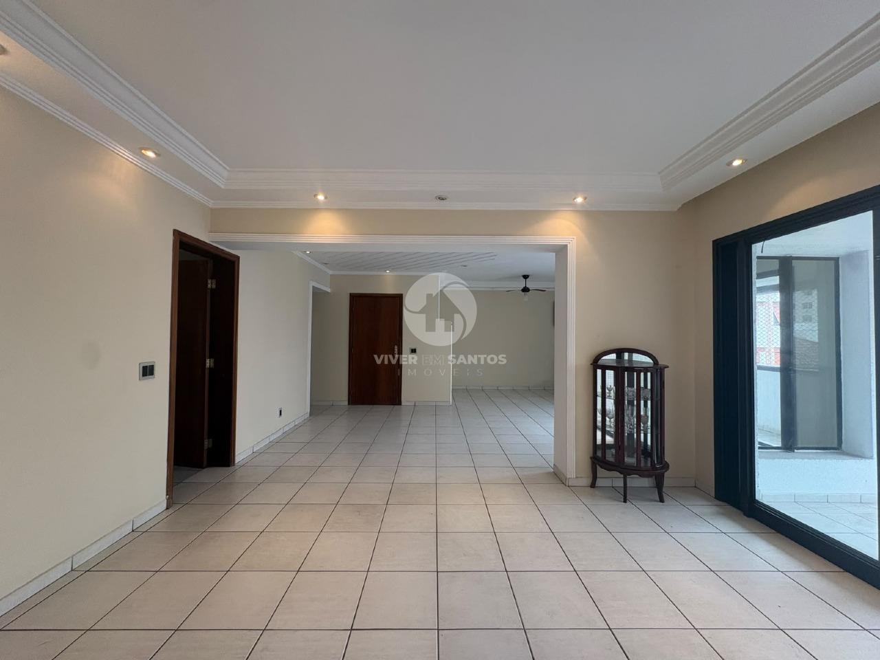 Apartamento 220 m², 3 Suítes, Varanda e 2 Vagas a Meia Quadra da Praia no Embaré – Santos/SP em Embaré, Santos — foto 4