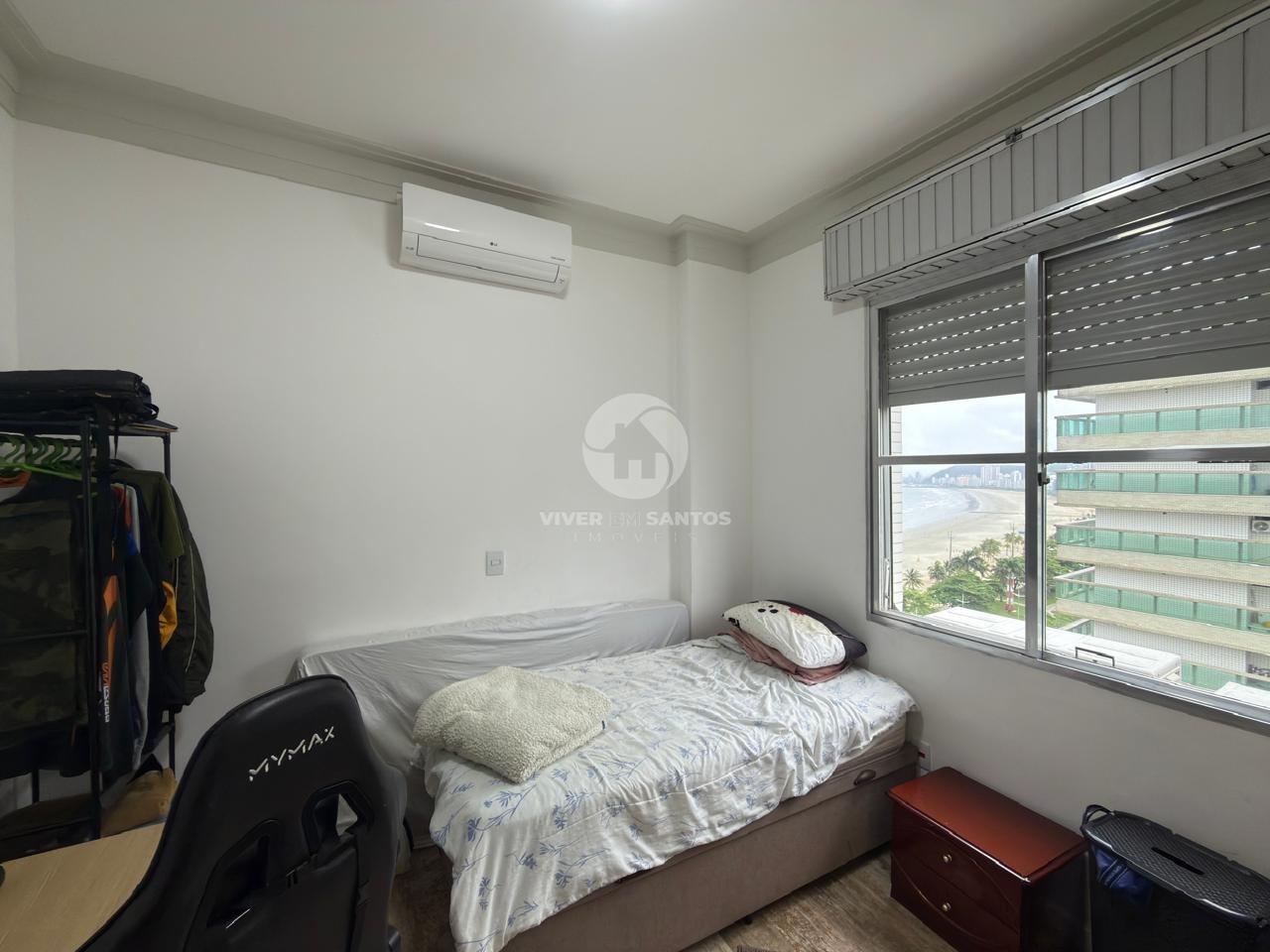 Apartamento Frente Mar 134 m², 2 Suítes, Varanda Gourmet e Vista Panorâmica no Embaré – Santos/SP em Boqueirão, Santos — foto 9