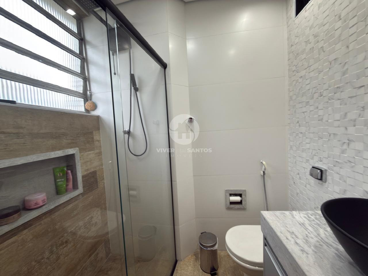 Apartamento Frente Mar 134 m², 2 Suítes, Varanda Gourmet e Vista Panorâmica no Embaré – Santos/SP em Boqueirão, Santos — foto 12