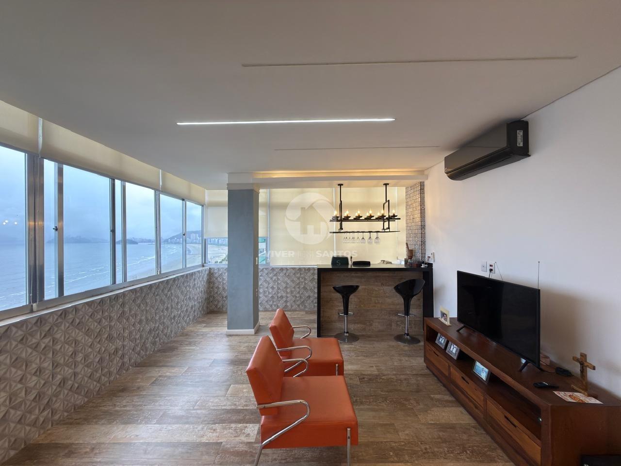 Apartamento Frente Mar 134 m², 2 Suítes, Varanda Gourmet e Vista Panorâmica no Embaré – Santos/SP em Boqueirão, Santos — foto 6