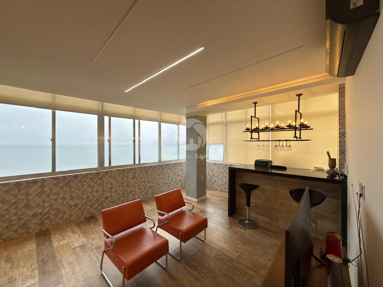 Apartamento Frente Mar 134 m², 2 Suítes, Varanda Gourmet e Vista Panorâmica no Embaré – Santos/SP em Boqueirão, Santos — foto 2