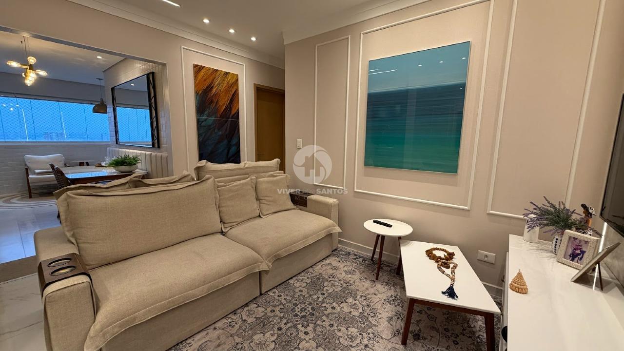 Apartamento Mobiliado, 2 Dormitórios, Varanda Gourmet, Vaga Demarcada e Lazer Completo no Boqueirão – Santos/SP em Boqueirão, Santos — foto 2