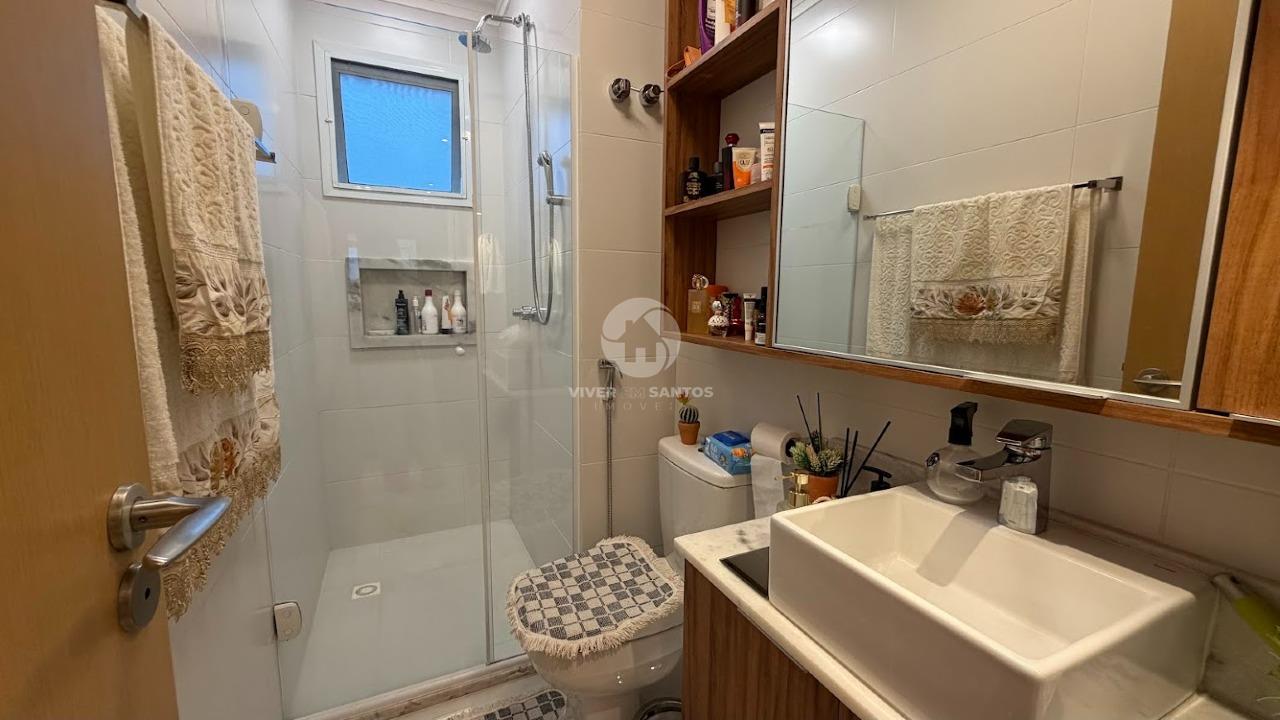 Apartamento Mobiliado, 2 Dormitórios, Varanda Gourmet, Vaga Demarcada e Lazer Completo no Boqueirão – Santos/SP em Boqueirão, Santos — foto 21