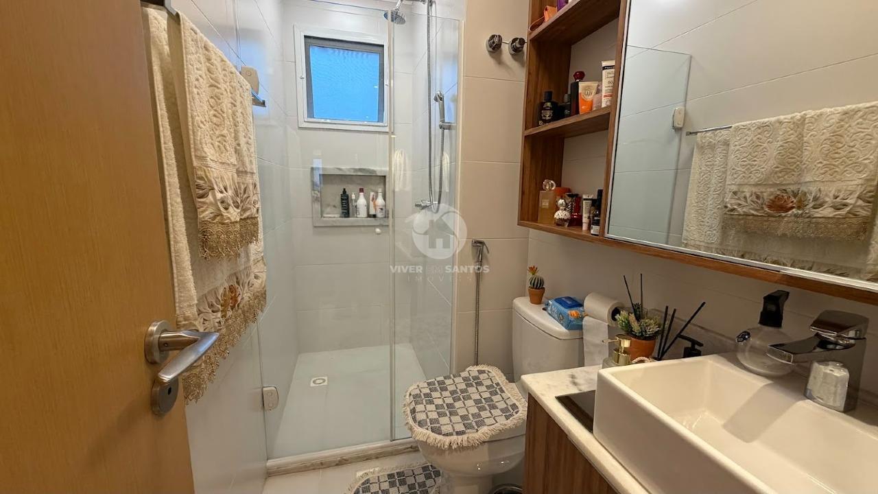 Apartamento Mobiliado, 2 Dormitórios, Varanda Gourmet, Vaga Demarcada e Lazer Completo no Boqueirão – Santos/SP em Boqueirão, Santos — foto 22
