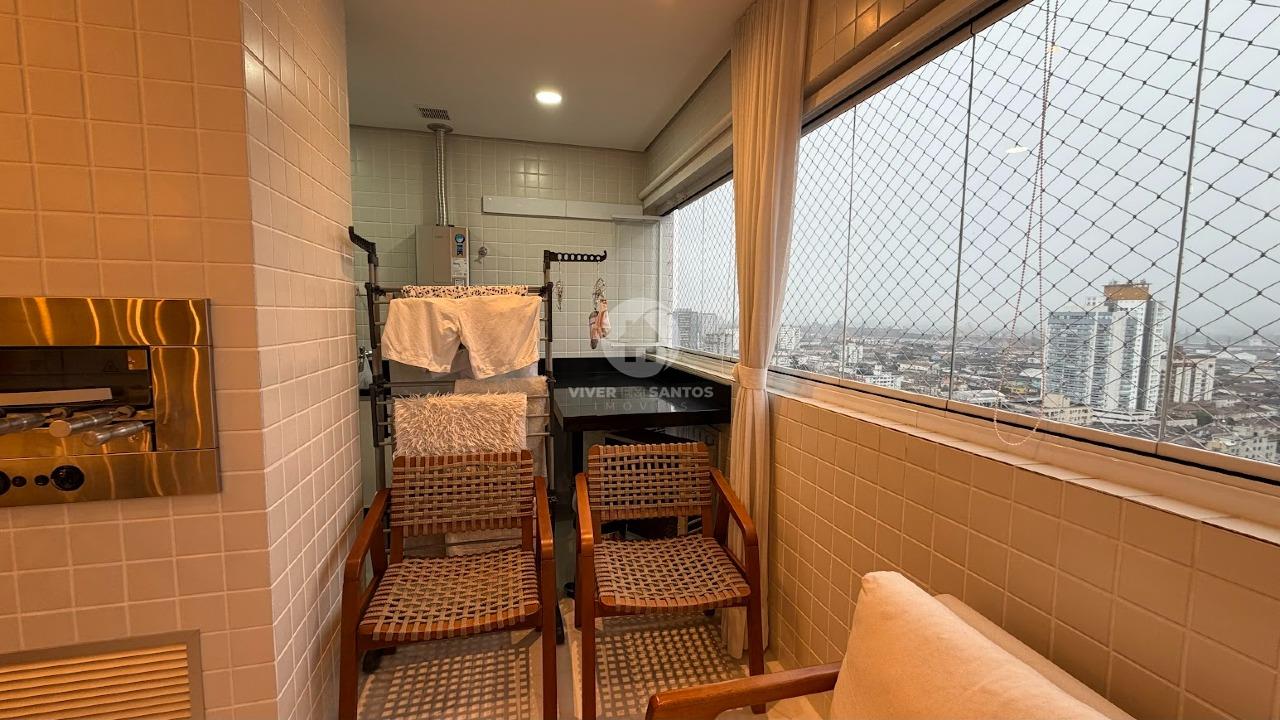 Apartamento Mobiliado, 2 Dormitórios, Varanda Gourmet, Vaga Demarcada e Lazer Completo no Boqueirão – Santos/SP em Boqueirão, Santos — foto 7