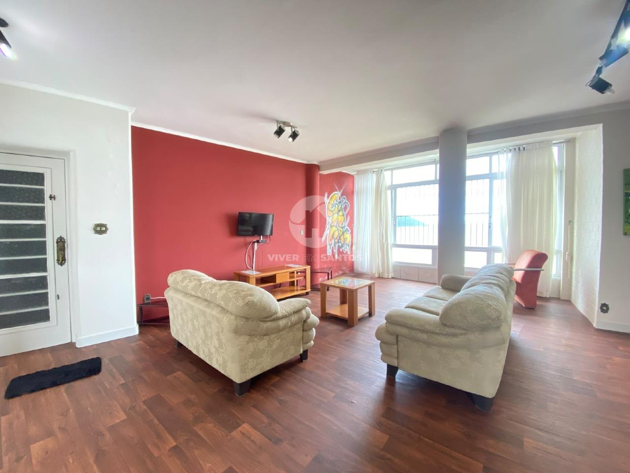 Apartamento Frente Mar 135 m², 4 Dormitórios, 3 Vagas no Edifício Parque Verde Mar no Boqueirão – Santos/SP em Boqueirão, Santos — foto 3