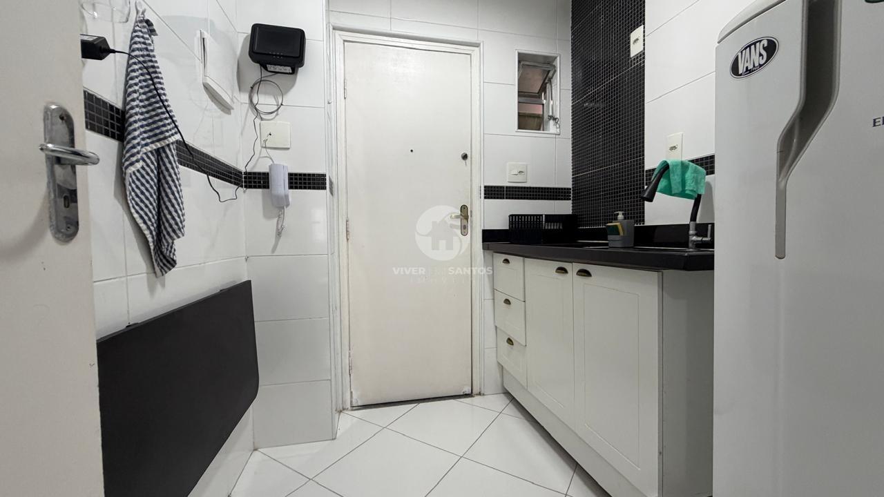 Sala Living Porteira Fechada, Elevador e Portaria 24h Próxima à Praia no Embaré – Santos/SP em Embaré, Santos — foto 7