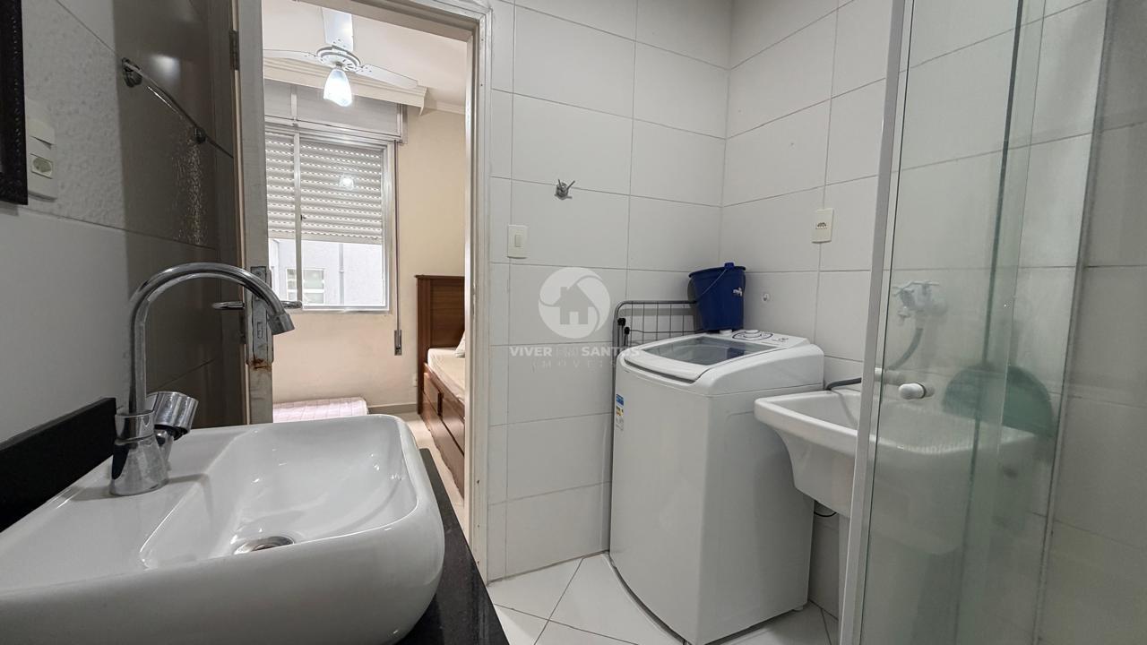 Sala Living Porteira Fechada, Elevador e Portaria 24h Próxima à Praia no Embaré – Santos/SP em Embaré, Santos — foto 9