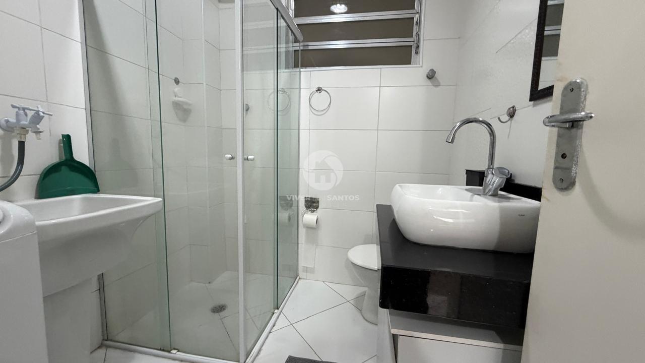 Sala Living Porteira Fechada, Elevador e Portaria 24h Próxima à Praia no Embaré – Santos/SP em Embaré, Santos — foto 11
