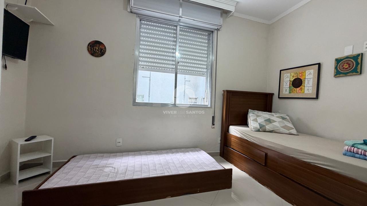Sala Living Porteira Fechada, Elevador e Portaria 24h Próxima à Praia no Embaré – Santos/SP em Embaré, Santos — foto 3
