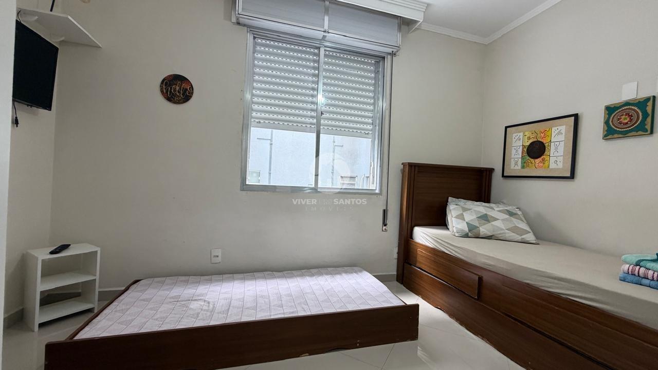 Sala Living Porteira Fechada, Elevador e Portaria 24h Próxima à Praia no Embaré – Santos/SP em Embaré, Santos — foto 4