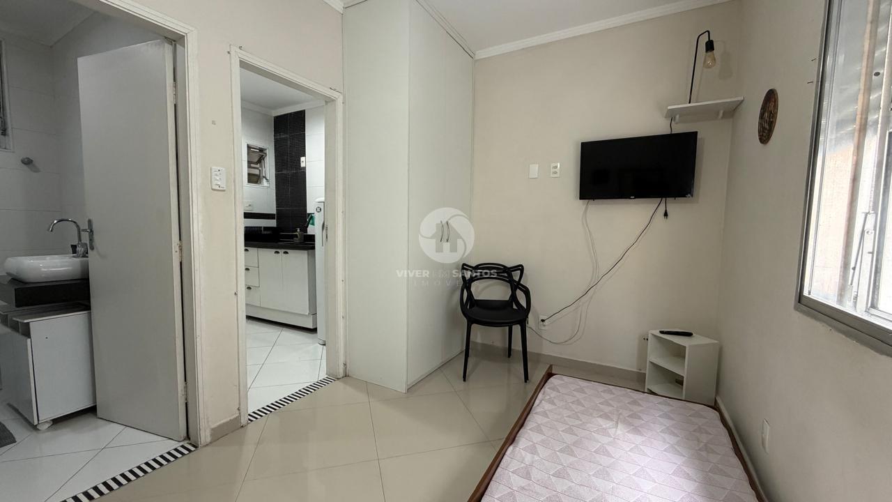 Sala Living Porteira Fechada, Elevador e Portaria 24h Próxima à Praia no Embaré – Santos/SP em Embaré, Santos — foto 5