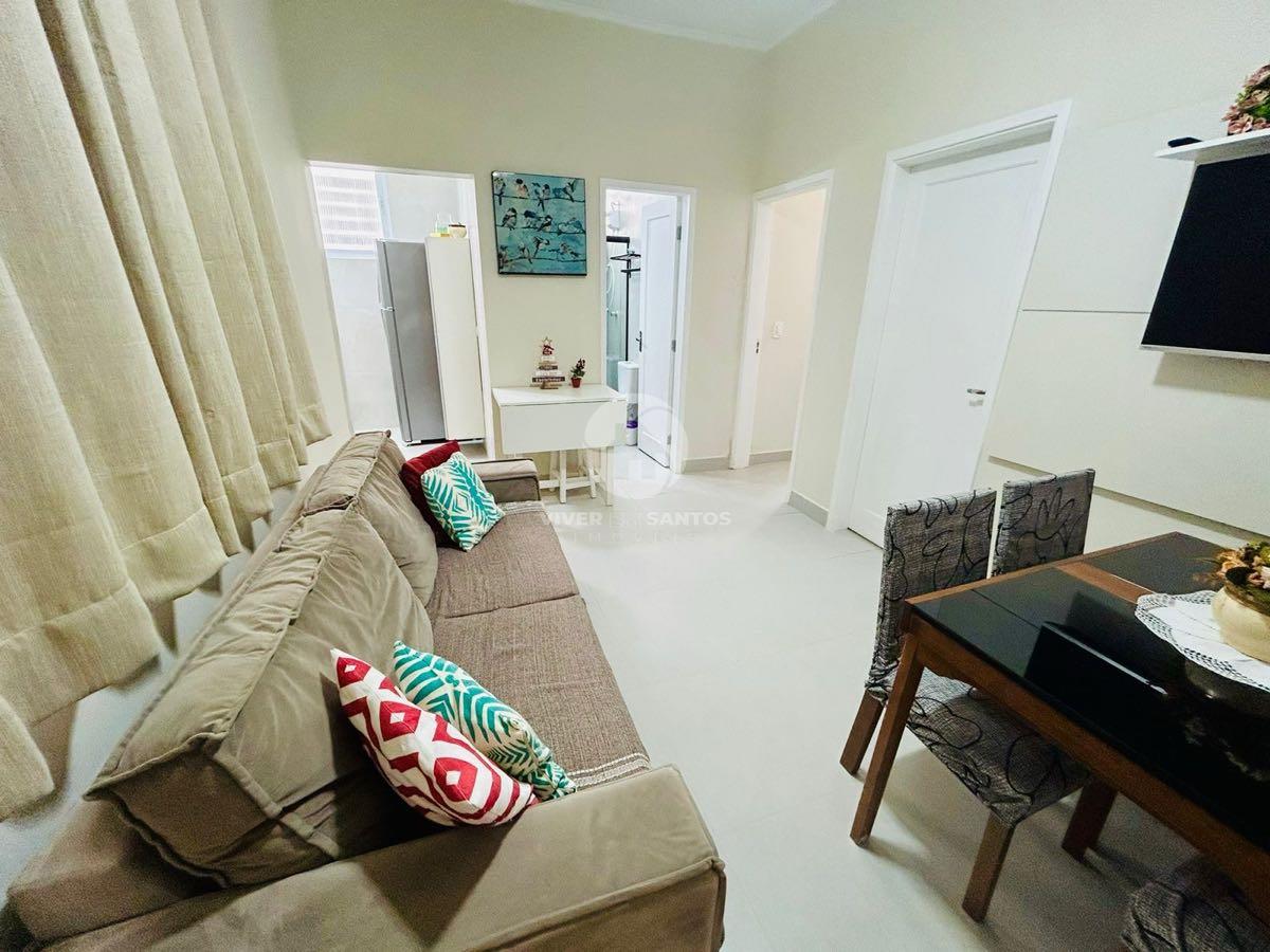 Apartamento Reformado Porteira Fechada, 2 Dormitórios e Suíte em Prédio Frente Mar no Embaré – Santos/SP em Embaré, Santos — foto 2