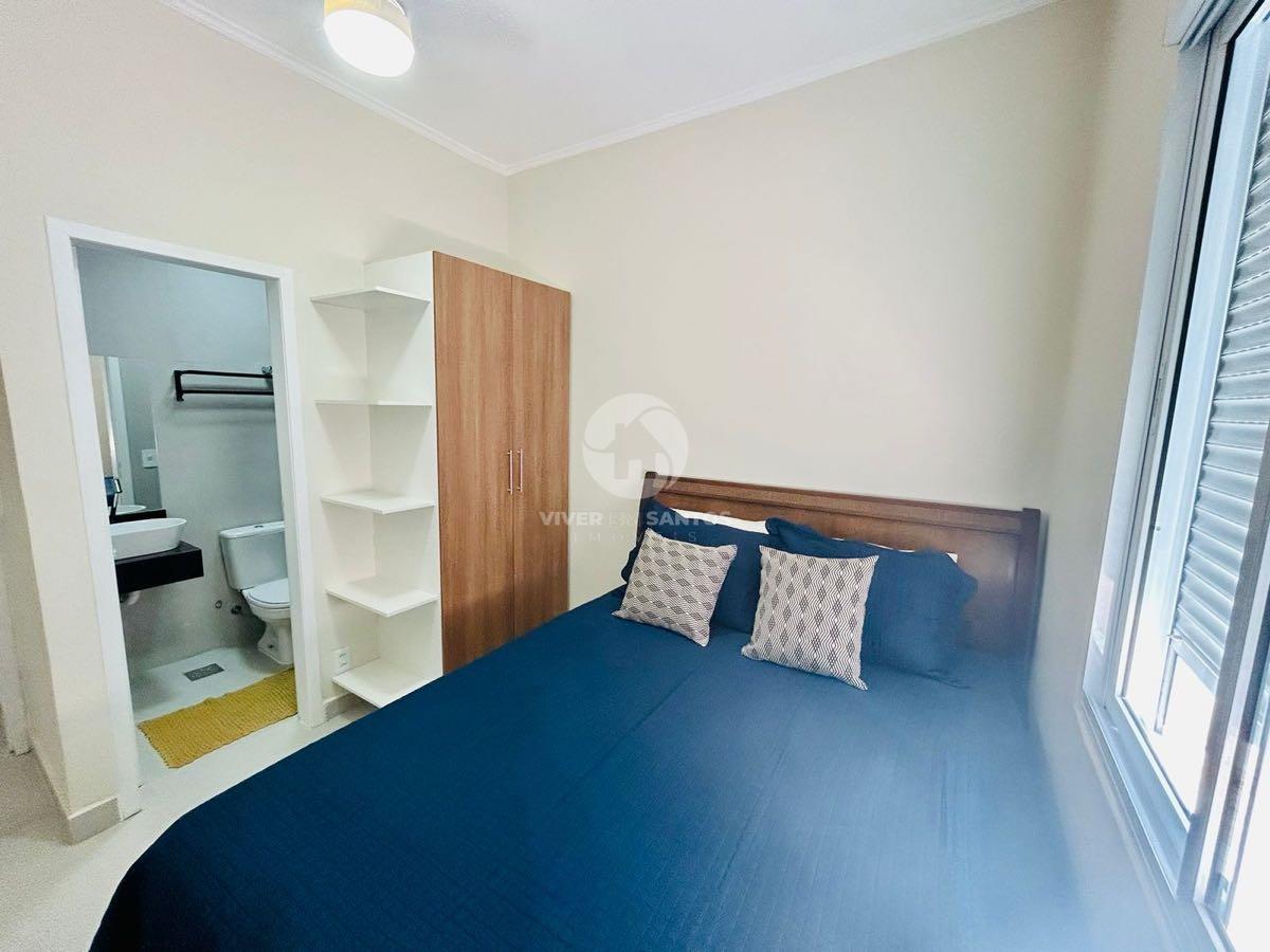 Apartamento Reformado Porteira Fechada, 2 Dormitórios e Suíte em Prédio Frente Mar no Embaré – Santos/SP em Embaré, Santos — foto 4