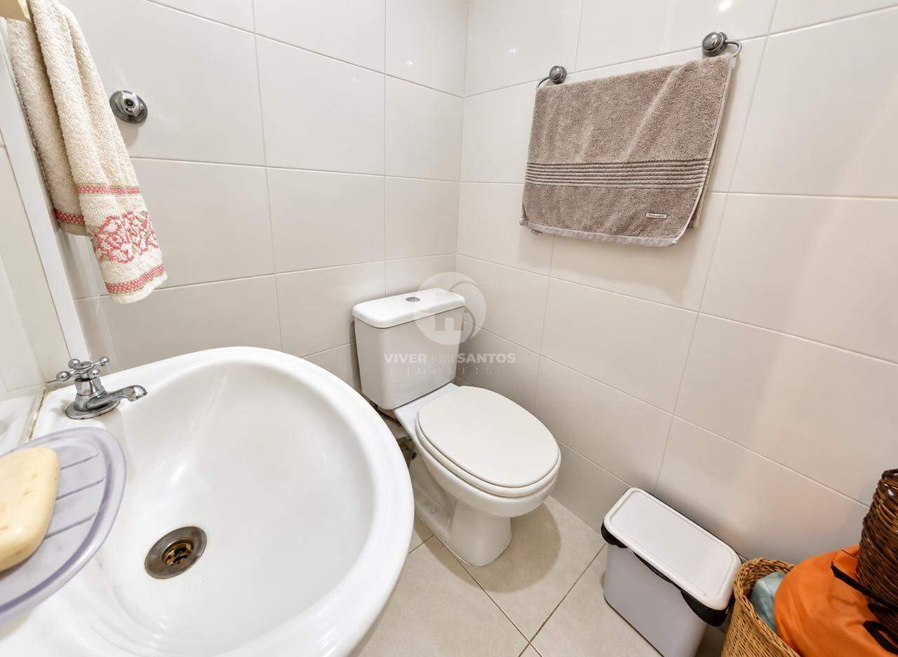 Apartamento 1 quarto e 1 vaga demarcada prédio frente mar - Aparecida - Santos em Aparecida, Santos — foto 27