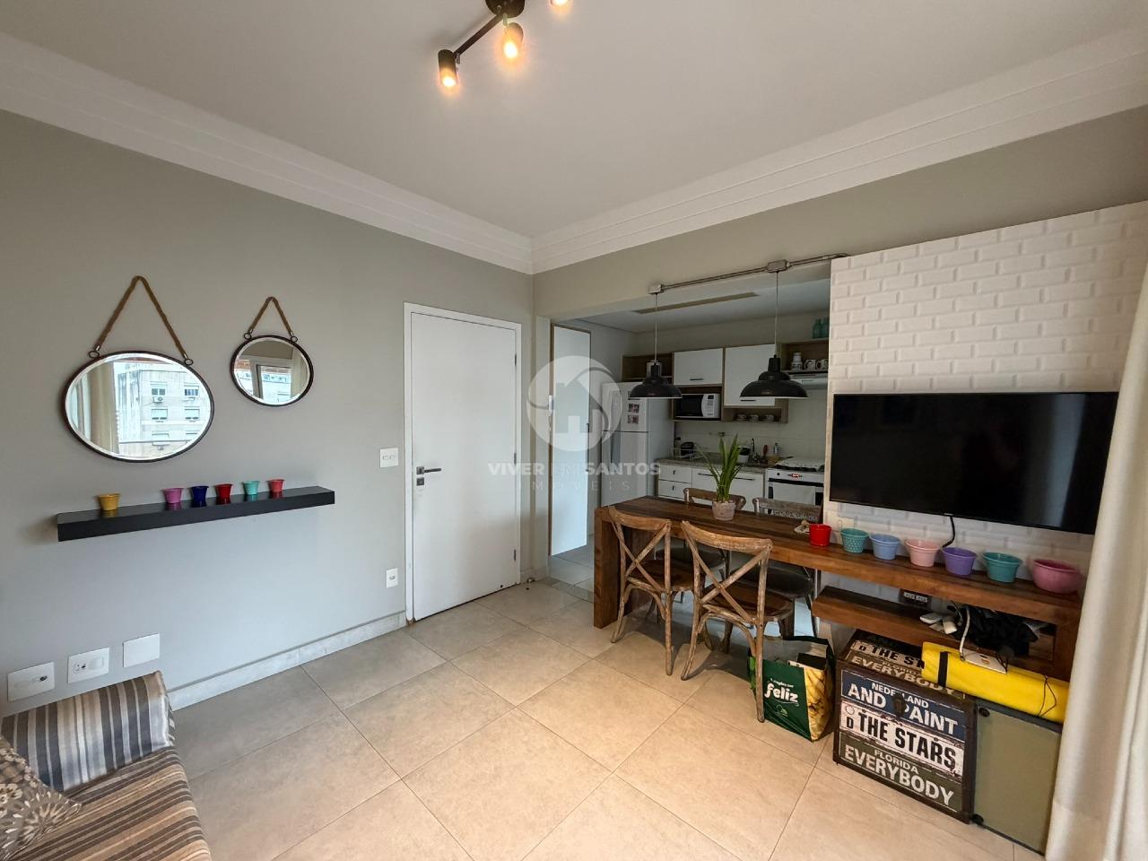 Apartamento 1 Dormitório, Varanda, Vaga e Lazer Completo no Boqueirão – Santos/SP em Boqueirão, Santos — foto 3