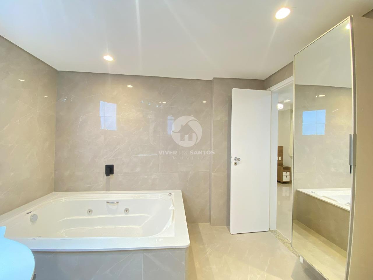 Cobertura Duplex 219 m², 3 Suítes, Piscina Privativa, Vista Mar e 2 Vagas na Ponta da Praia - Santos/SP em Ponta da Praia, Santos — foto 11