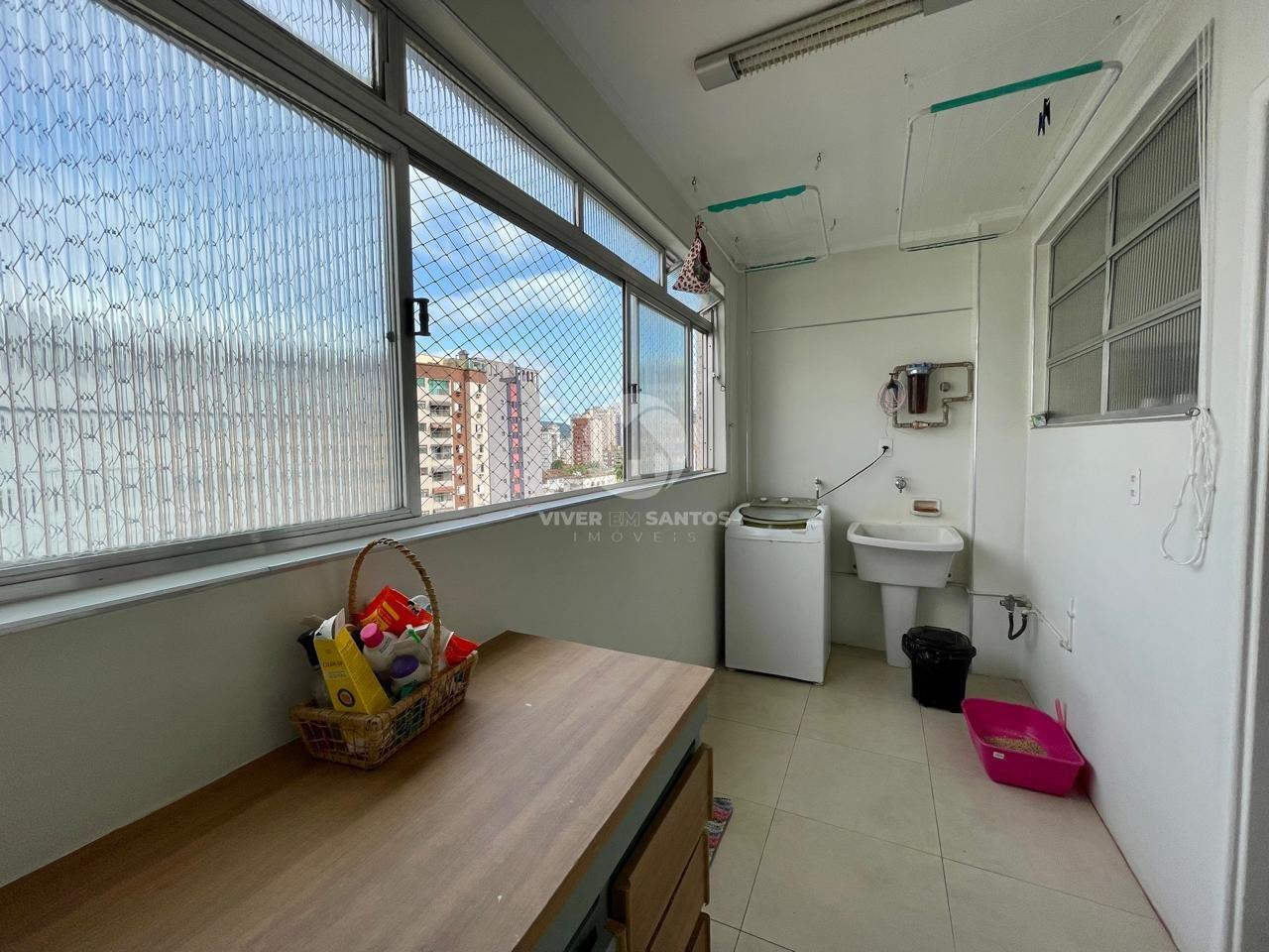 Apartamento de Frente, 3 Dormitórios, Suíte, Sacada e Vaga Demarcada no Embaré – Santos/SP em Embaré, Santos — foto 18