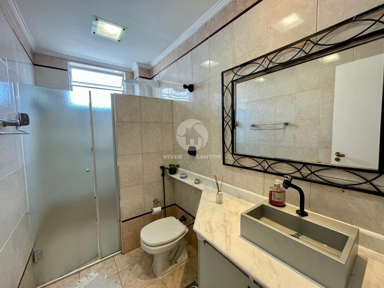 Apartamento de Frente, 3 Dormitórios, Suíte, Sacada e Vaga Demarcada no Embaré – Santos/SP em Embaré, Santos — foto 10