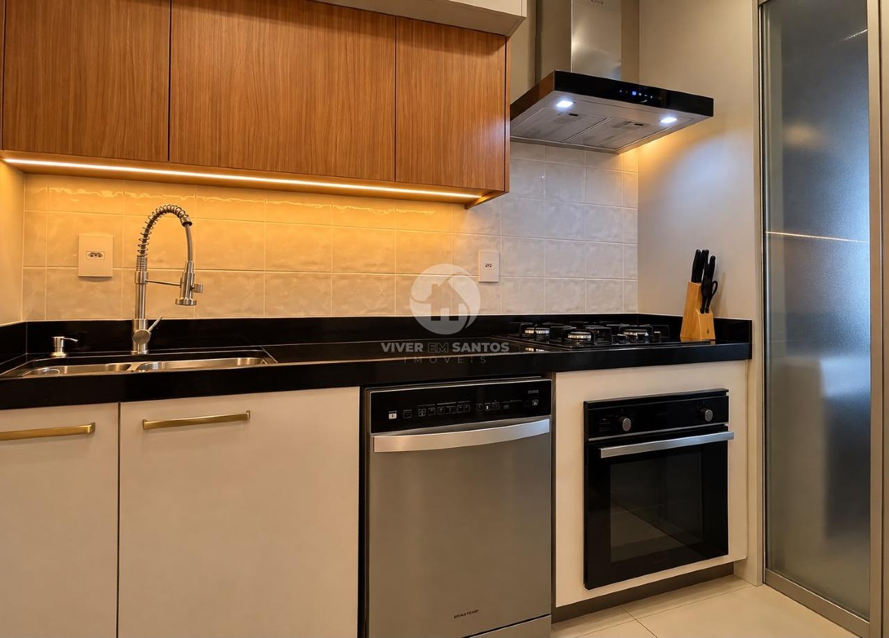 Apartamento, 2 Dormitórios, Suíte, Varanda Gourmet, 2 Vagas e Lazer Completo na Aparecida – Santos/SP em Aparecida, Santos — foto 2