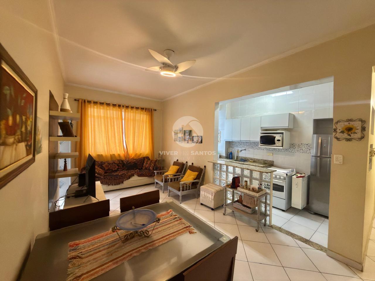 Apartamento de Frente, 63 m², 2 Dormitórios e na Quadra da Praia no Boqueirão – Santos/SP em Boqueirão, Santos — foto 3