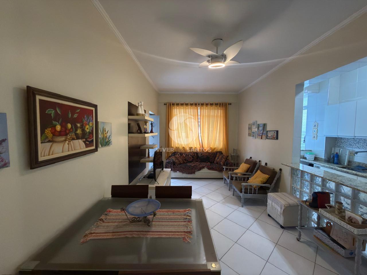 Apartamento de Frente, 63 m², 2 Dormitórios e na Quadra da Praia no Boqueirão – Santos/SP em Boqueirão, Santos — foto 2