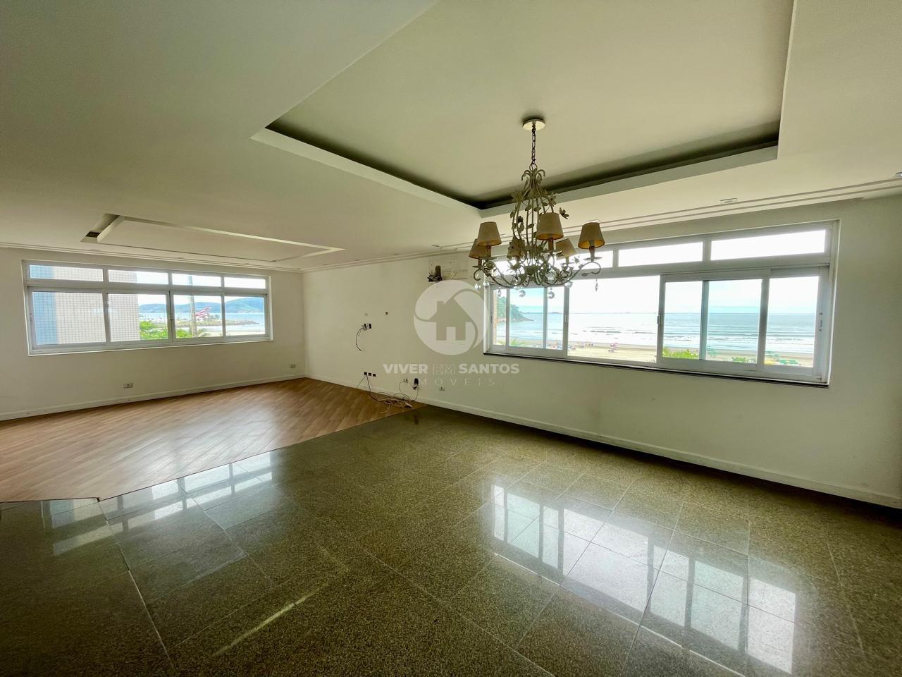 Apartamento Pé na Areia, 3 Dormitórios, Suíte, Vista para o Mar e 2 Vagas no José Menino – Santos/SP em José Menino, Santos — foto 4