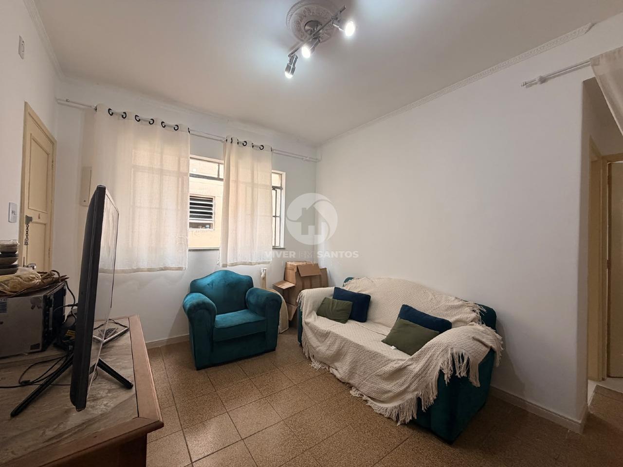 Apartamento 2 Dormitórios, Sala 2 Ambientes e Banheiro Reformado no Gonzaga – Santos/SP em Gonzaga, Santos — foto 3