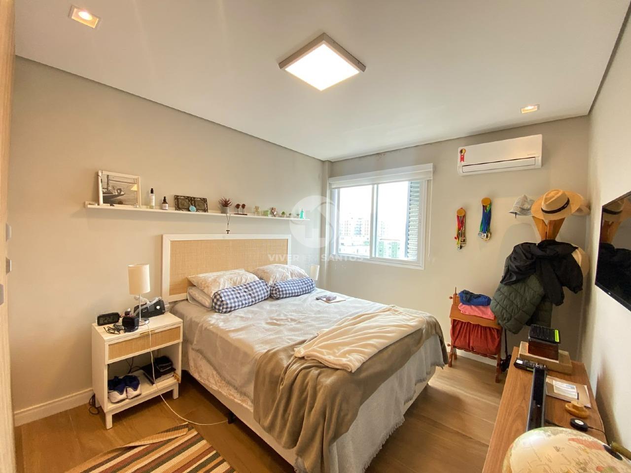 Apartamento Reformado, 2 Dormitórios com Vista Mar, Cozinha Planejada e Portaria 24h – Santos/SP em Aparecida, Santos — foto 12