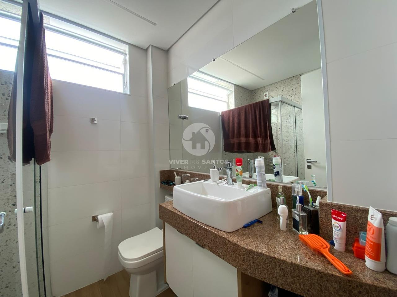 Apartamento Reformado, 2 Dormitórios com Vista Mar, Cozinha Planejada e Portaria 24h – Santos/SP em Aparecida, Santos — foto 15
