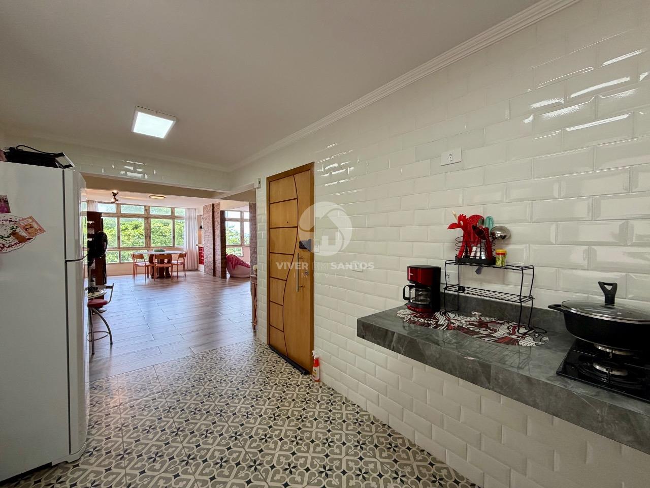 Apartamento 3 Dormitórios, Suíte, Vista para a Igreja do Embaré e Vaga Demarcada no Embaré =– Santos/SP em Boqueirão, Santos — foto 11