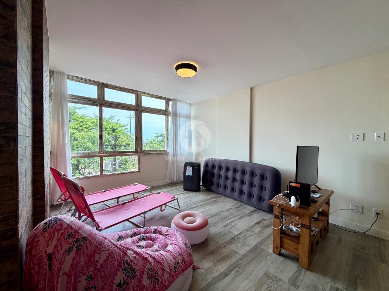 Apartamento 3 Dormitórios, Suíte, Vista para a Igreja do Embaré e Vaga Demarcada no Embaré =– Santos/SP em Boqueirão, Santos — foto 4