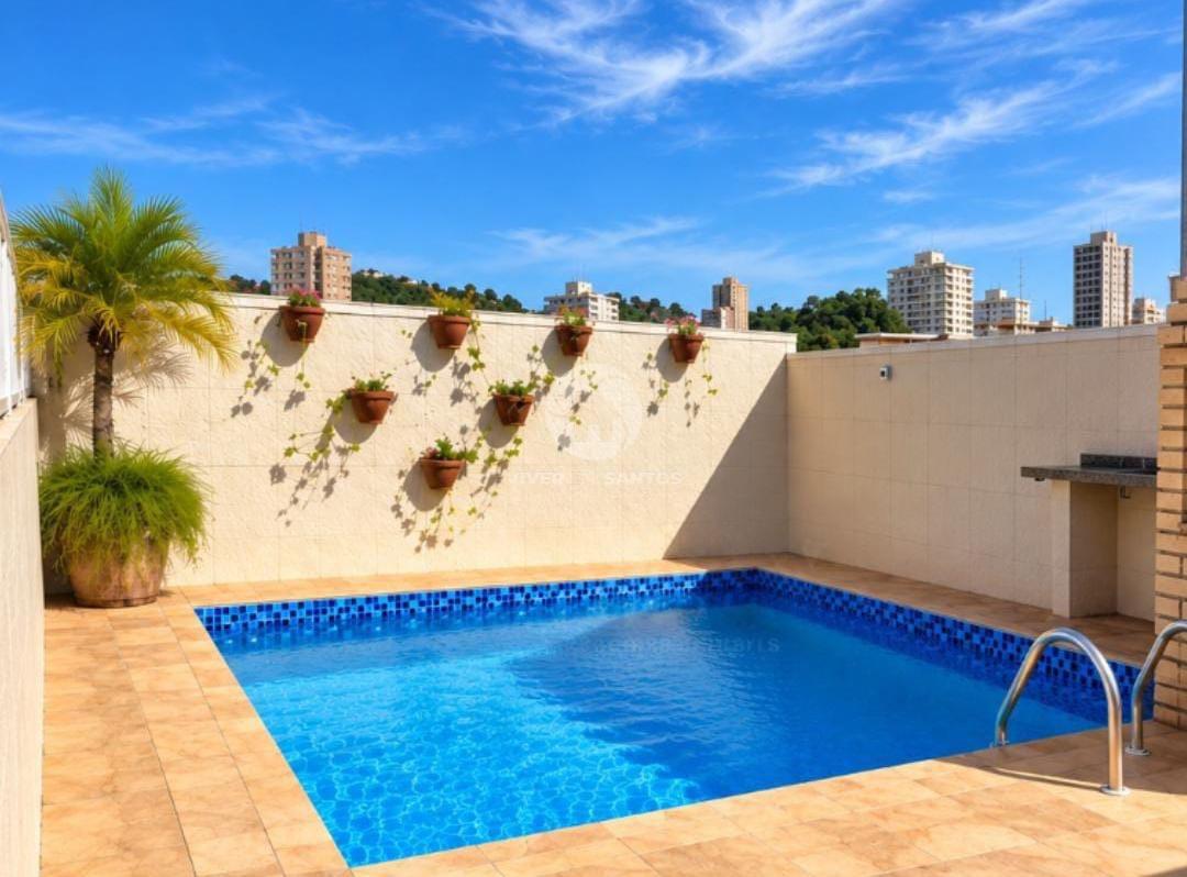 Cobertura com 3 Dormitórios, 2 Suítes, Piscina Privativa e 2 Vagas no Campo Grande – Santos/SP em Campo Grande, Santos — foto 2