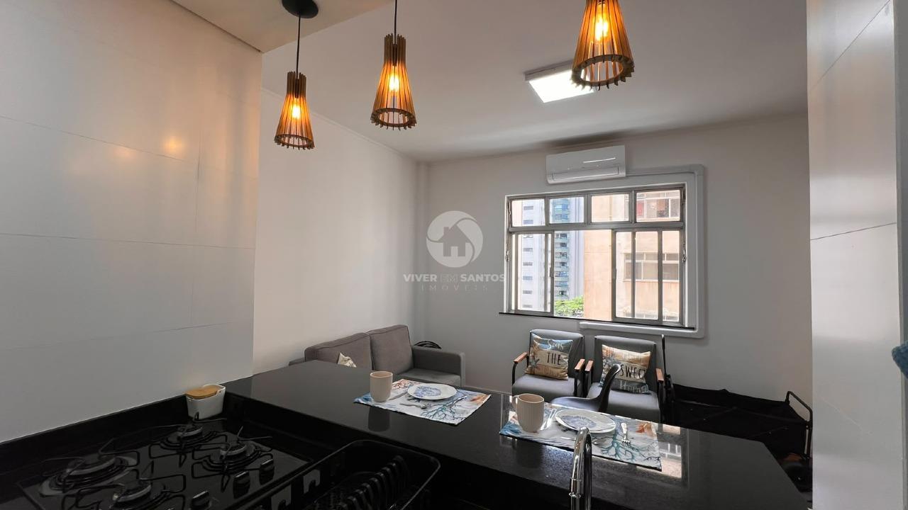 Apartamento Frente Mar, Porteira Fechada, 1 Suíte, Vista Mar e Reformado no Embaré – Santos/SP em Embaré, Santos — foto 5